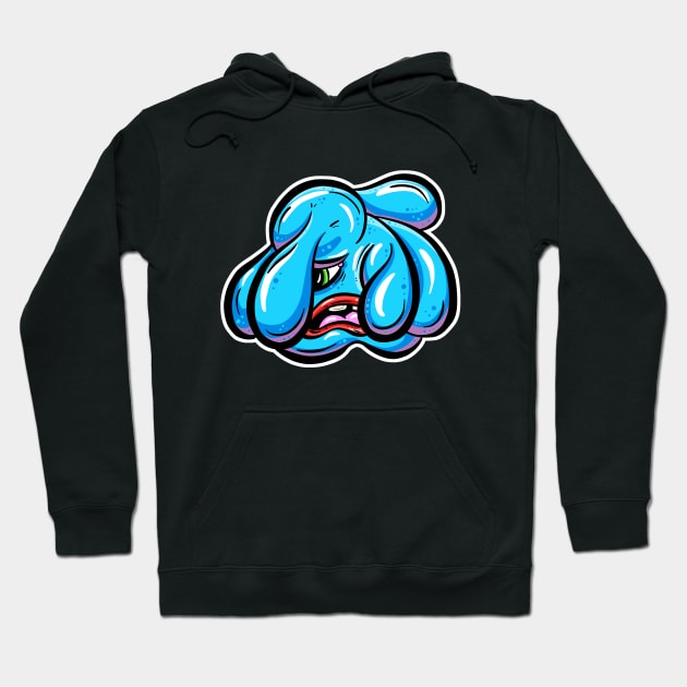 The Blobs - Depressed Blue Monster Hoodie by Squeeb Creative